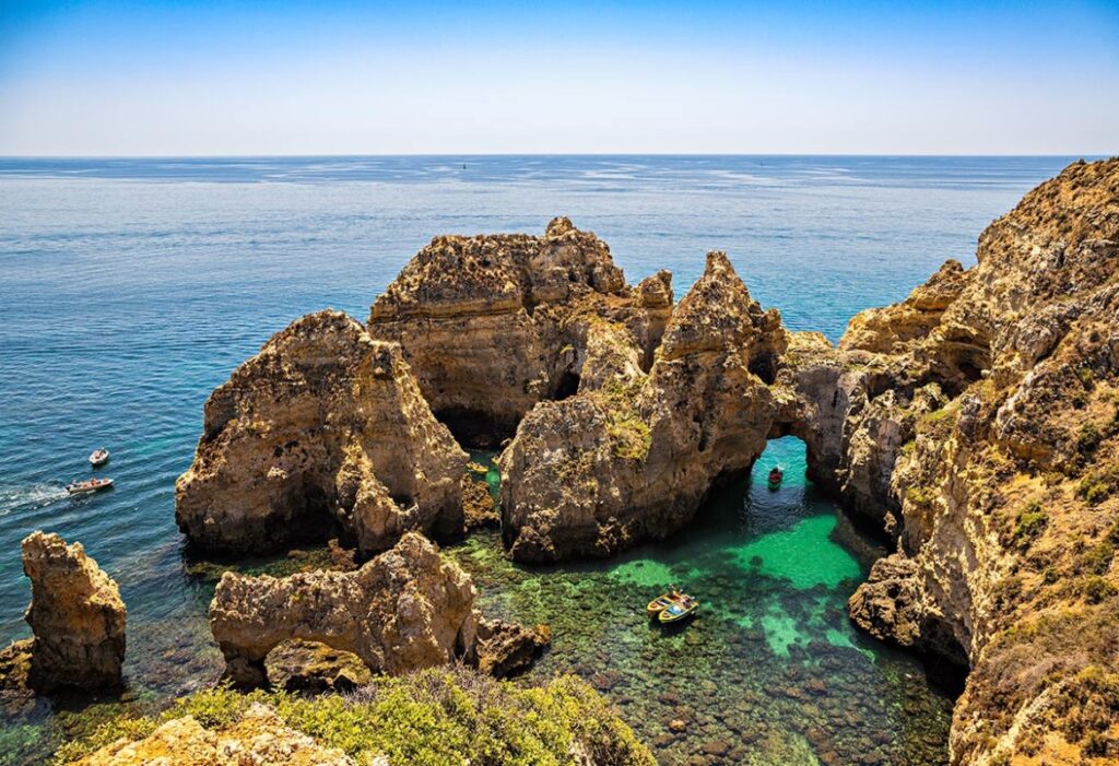 Ponta da Piedade where the famous sea caves are to be found